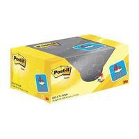Post-It Value Pack Notes Cube (38mm x 51mm) 100 Sheets Per Pad (Canary Yellow) Ref 653CY-VP20 (Pack of 20 Pads)