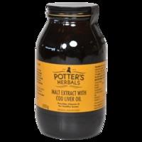 Potters Malt Extract with Cod Liver Oil Original 650g - 650 g