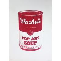 pop art soup red glitter by william blanchard
