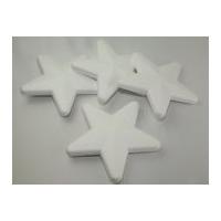 polystyrene shapes snowflake star white