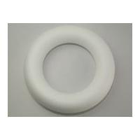 Polystyrene Shapes Full Ring Wreath White