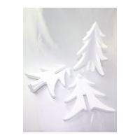 polystyrene shapes 2 piece christmas tree white