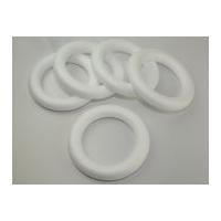 Polystyrene Shapes Full Ring Wreath White