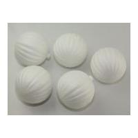 Polystyrene Shapes Ridged Ball White