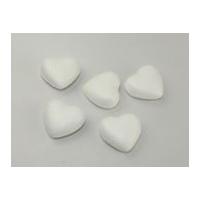 Polystyrene Shapes Heart White