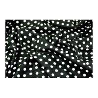 Polka Dot Cotton Poplin Dress Fabric Black & White