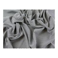 Polyester & Viscose Tiny Gingham Check Dress Fabric Black