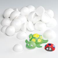 Polystyrene Half Balls (Pack of 40)