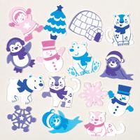 polar pals foam stickers per 3 packs