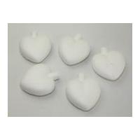 polystyrene shapes hanging heart white