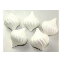 Polystyrene Shapes Hanging Swirl Twist White