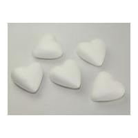 polystyrene shapes heart white