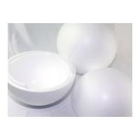 Polystyrene Shapes Round 2 Piece Ball White