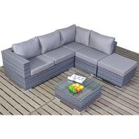 port royal platinum right hand small corner sofa set in grey