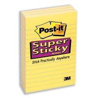 Post-it Super Sticky Notes Ruled Yellow (6 x 90 Sheets)