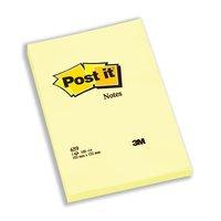 post it sticky notes large plain canary yellow 6 x 100 sheets