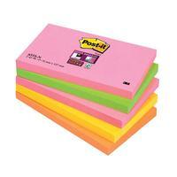 Post-it Super Sticky Notes Neon Rainbow (5 x 90 Sheets)