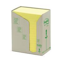 Post-it Sticky Notes Recycled Tower Pack Pastel Yellow (16 x 100 Sheets)