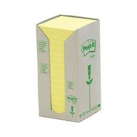 post it sticky notes recycled tower pack pastel yellow 16 x 100 sheets