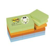 post it sticky notes recycled pastel assorted 12 x 100 sheets