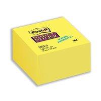 post it super sticky notes cube yellow 1 x 350 sheets