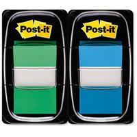 Post-it Sticky Index Flags 25mm Green/Blue (50 Pack)