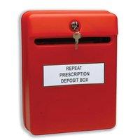 Post or Suggestion Box Wall Mountable with Fixings (Red)