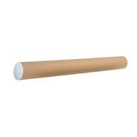 Postal Tube Cardboard (102mm x 970mm) with Plastic End Caps Pack of 12