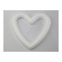 Polystyrene Shapes Open Heart White