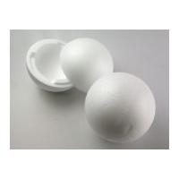 Polystyrene Shapes Round 2 Piece Ball White