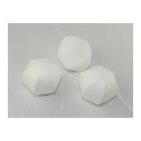 Polystyrene Shapes Hexagon Ball White