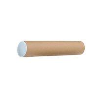 postal tube cardboard 75mm x 450mm with plastic end caps pack of 12