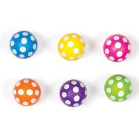 polka dot jet balls pack of 6