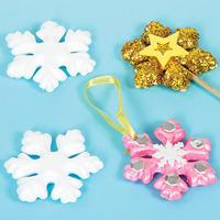 polystyrene snowflakes pack of 30