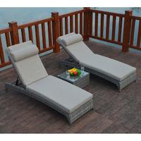 port royal luxe rustic rattan lounger