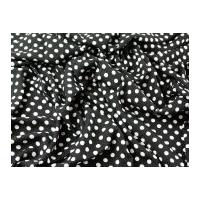 Polka Dot Spot Print Viscose Dress Fabric Black