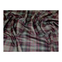 polyester wool blend plaid check dress fabric green black red