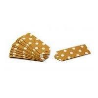 Polka Dot Print Natural Card Small Gift Tags 70mm x 25mm Brown