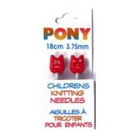 Pony Childrens Metal Knitting Needles 3.75mm