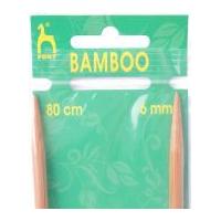Pony Bamboo Circular Knitting Needles 6mm