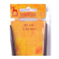 pony rosewood circular knitting needles 75mm