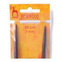 Pony Rosewood Circular Knitting Needles 7mm