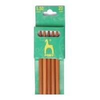 Pony Bamboo Double Point Knitting Needles 5.5mm