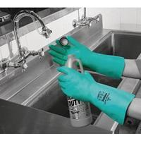 Polyco Nitri-Tech III Flock Lined Nitrile Synthetic Rubber Glove Size