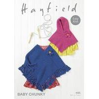 ponchos in hayfield baby chunky 4685