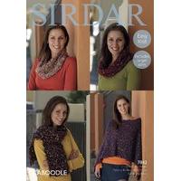 poncho snood and scarf in sirdar caboodle 7842