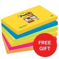 post it super sticky 76x127mm re positional note pad assorted colours