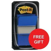 Post-It 25mm Index Flags Blue 12 x 50 Flags - OFFER Buy 2 and Get FREE