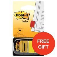 Post-It 25mm Index Flags Yellow 12 x 50 Flags - OFFER Buy 2 and Get