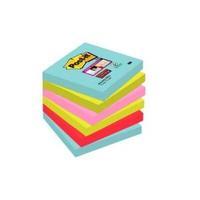Post-It Super Sticky 76 x 76mm Removable Notes Assorted Colours 6 x 90
